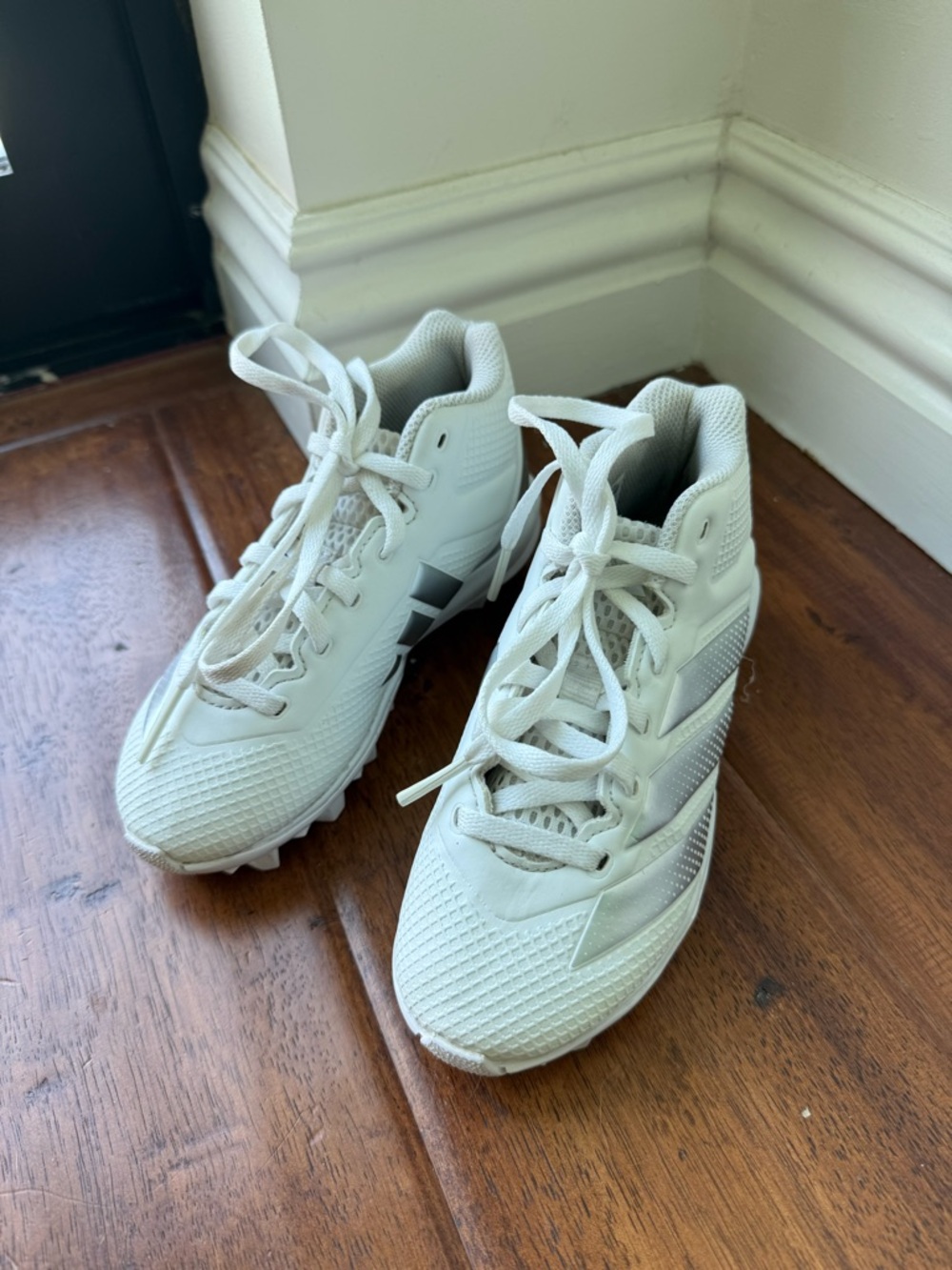 White Adidas Football Cleats 12K